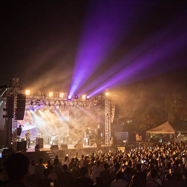 Illustrative concert stage scene